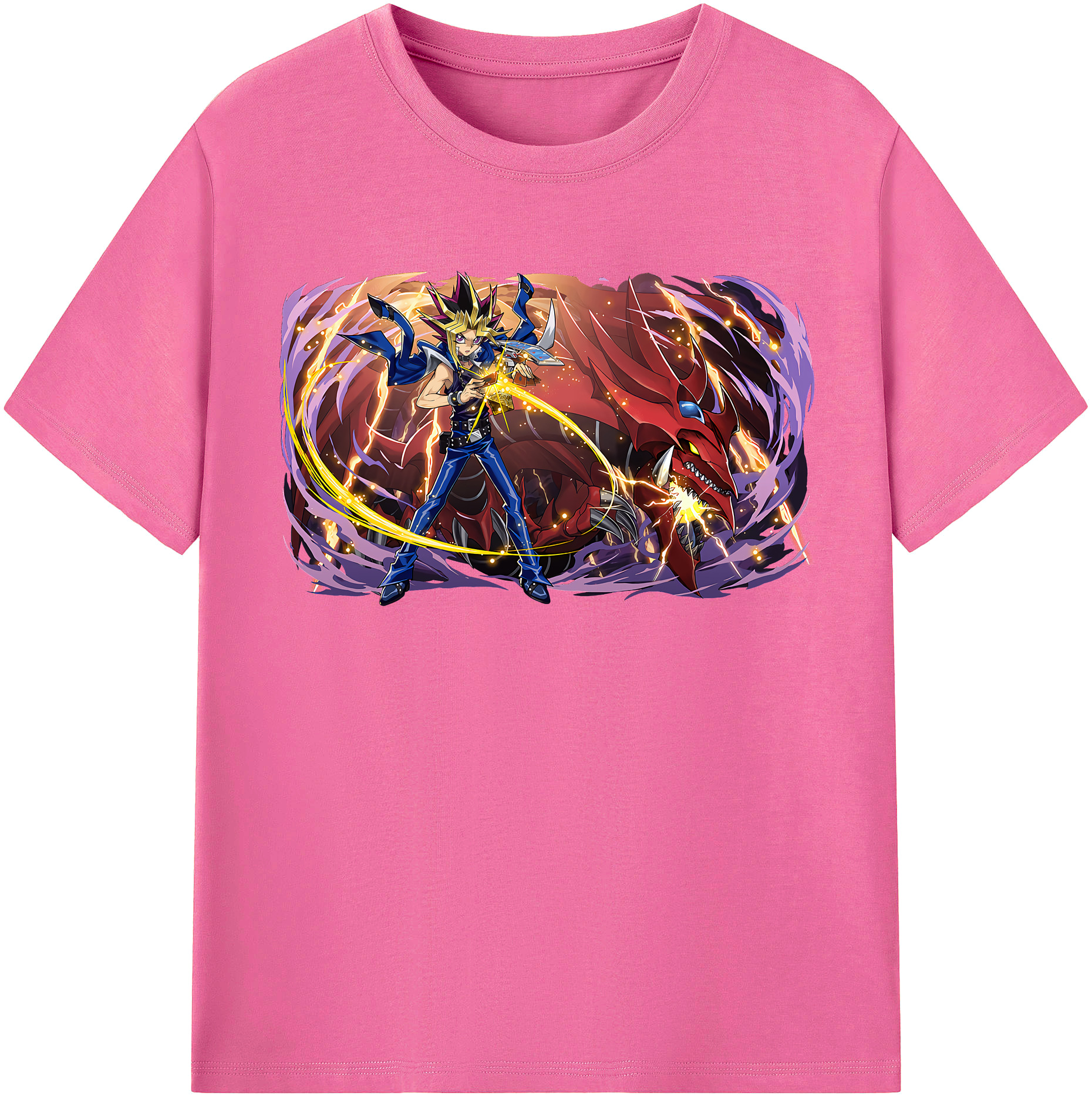 （画像用） 遊☆戯☆王 Yu-Gi-Oh! レディースカジュアルプリントTシャツ（綿100％）
